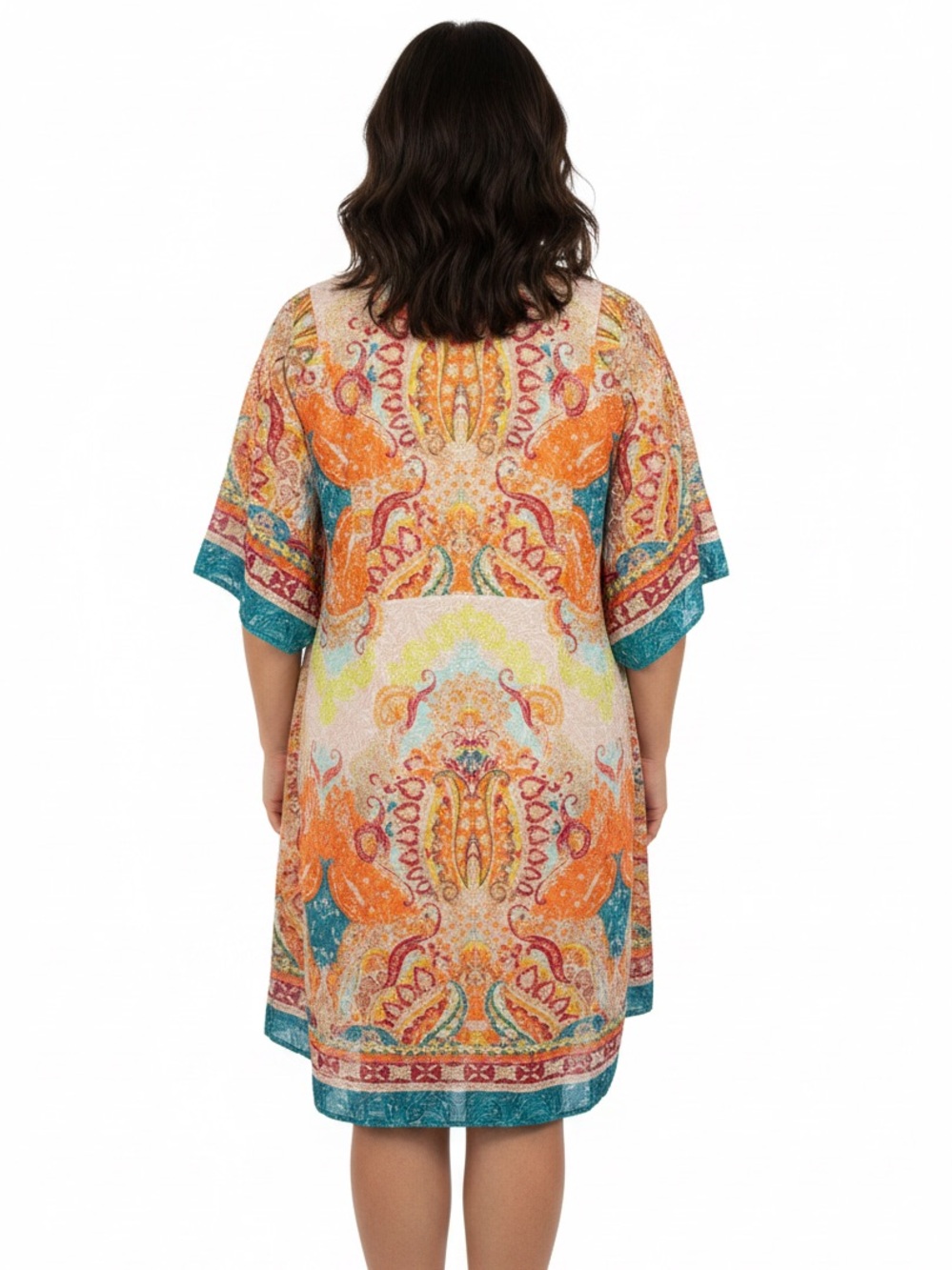 Signature by Robbie Bee Boho Paisley Lace Tunic Dress - Picture 2 of 2